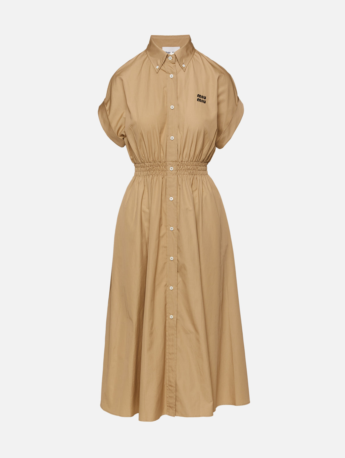 Poplin Cinched Waist Dress | MIU MIU | elysewalker Poplin Cinched Waist Dress | MIU MIU | elysewalker