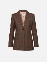 Check Blazer,CHLOÉ,BROWN/BEIGE,Image 1