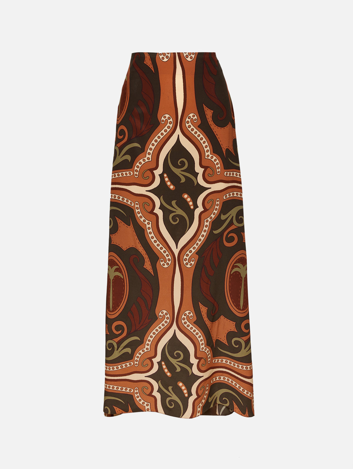 Nuevos Territorios Maxi Skirt,JOHANNA ORTIZ,GREEN/LIGHT PINK/PAPRIKA,Image 1