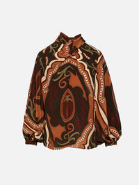 Intricate Islands Top,JOHANNA ORTIZ,GREEN/LIGHT PINK/PAPRIKA,Image 1