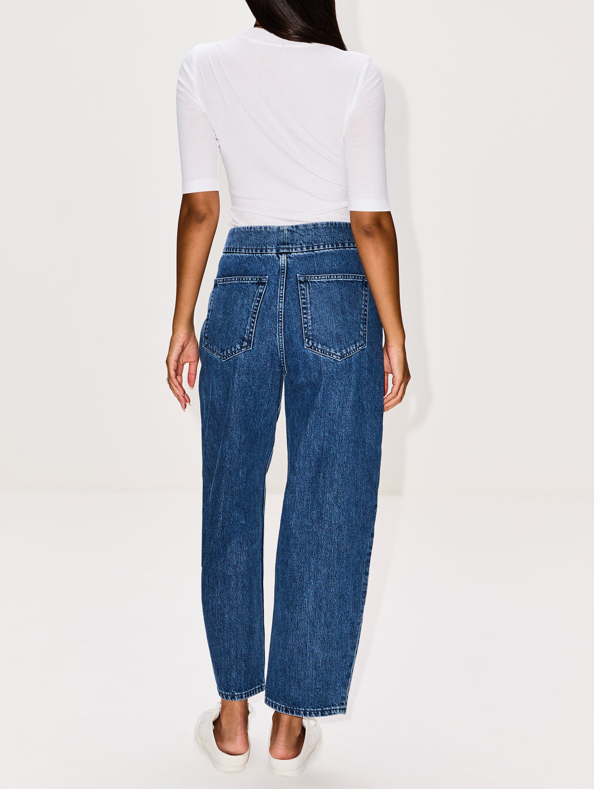 Cropped Sleeve T-Shirt,ROSETTA GETTY,WHITE,Image 3