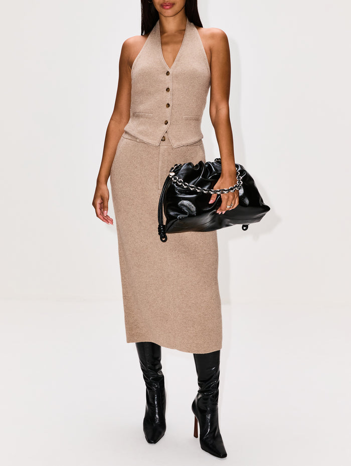 Tailored Halter Vest,GUEST IN RESIDENCE,TAUPE,Image 1