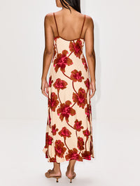 Sendero De Astromelias Dress,JOHANNA ORTIZ,ECRU/WINE/PINK,Image 4