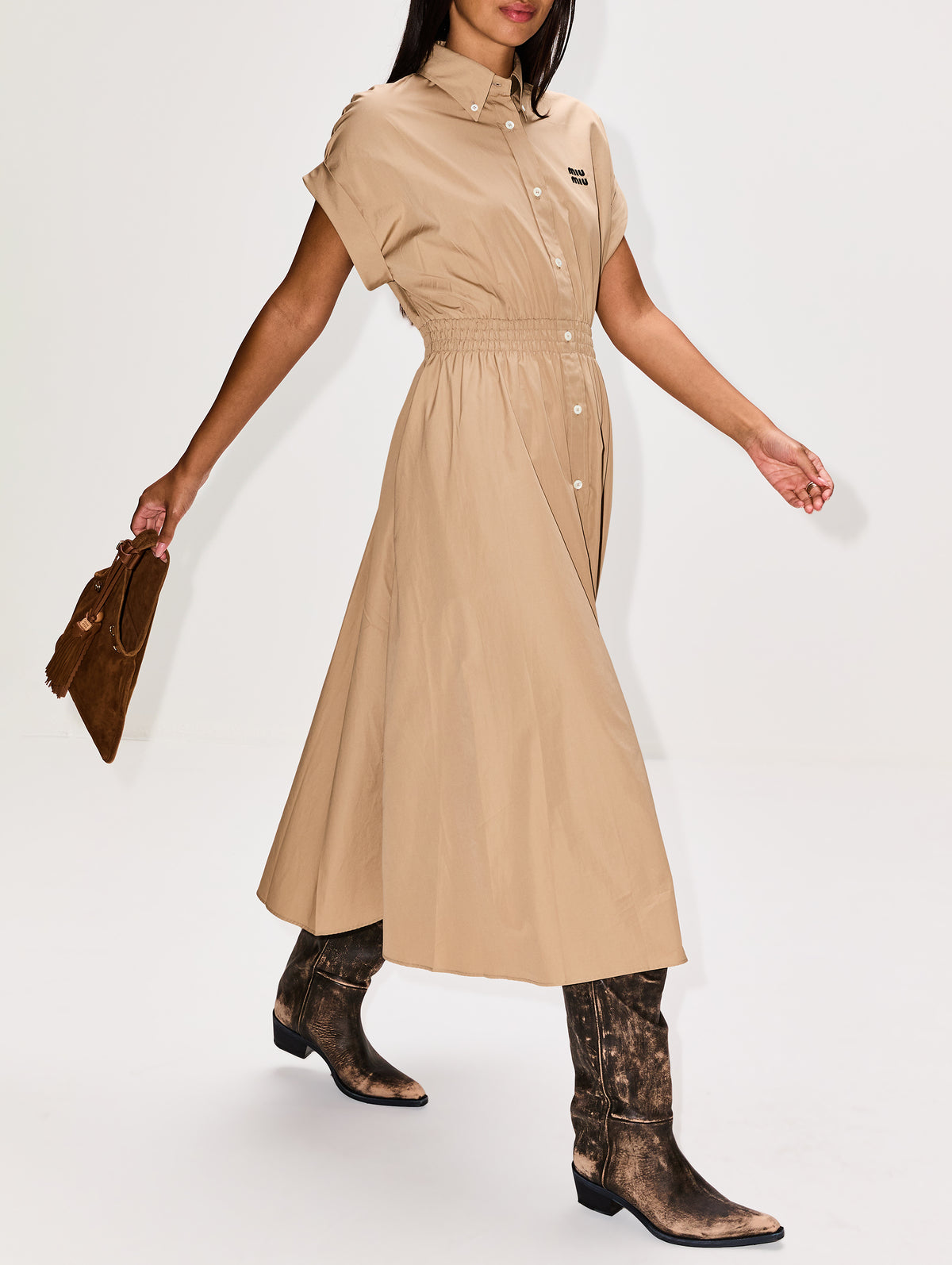 Poplin shirt-dress Poplin shirt-dress