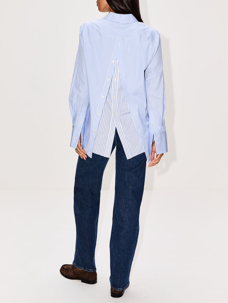 Split Back Button Down Shirt
