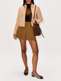 Beauvais Suede Jacket,NILI LOTAN,LIGHT SAND,Image 2