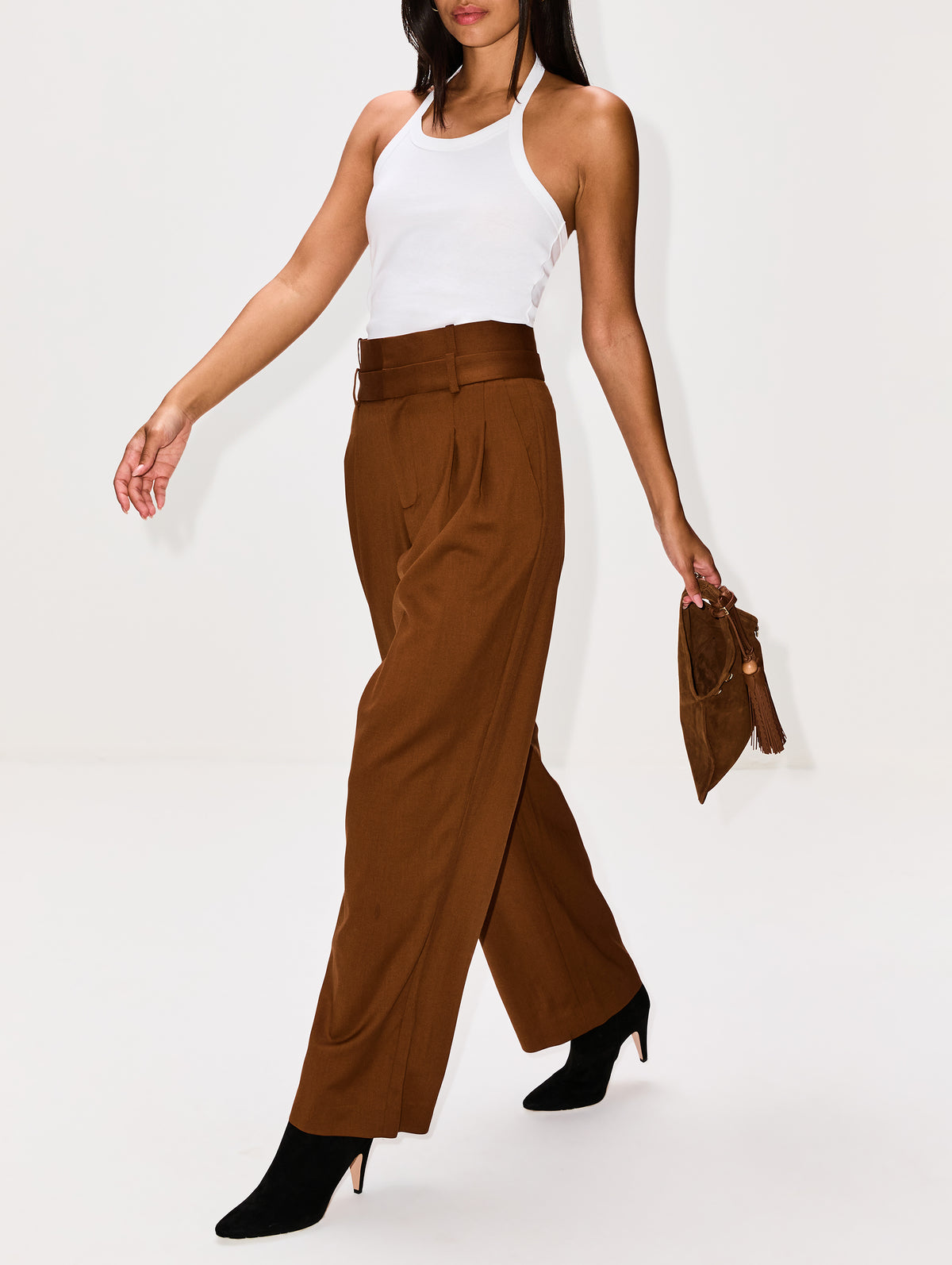 Tailored Double Trouser,MONSE,BROWN,Image 3
