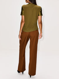 Bias Combo T-Shirt,ROSETTA GETTY,OLIVE,Image 3