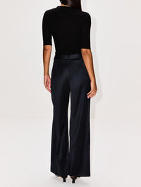 Cropped Sleeve T-Shirt,ROSETTA GETTY,BLACK,Image 3