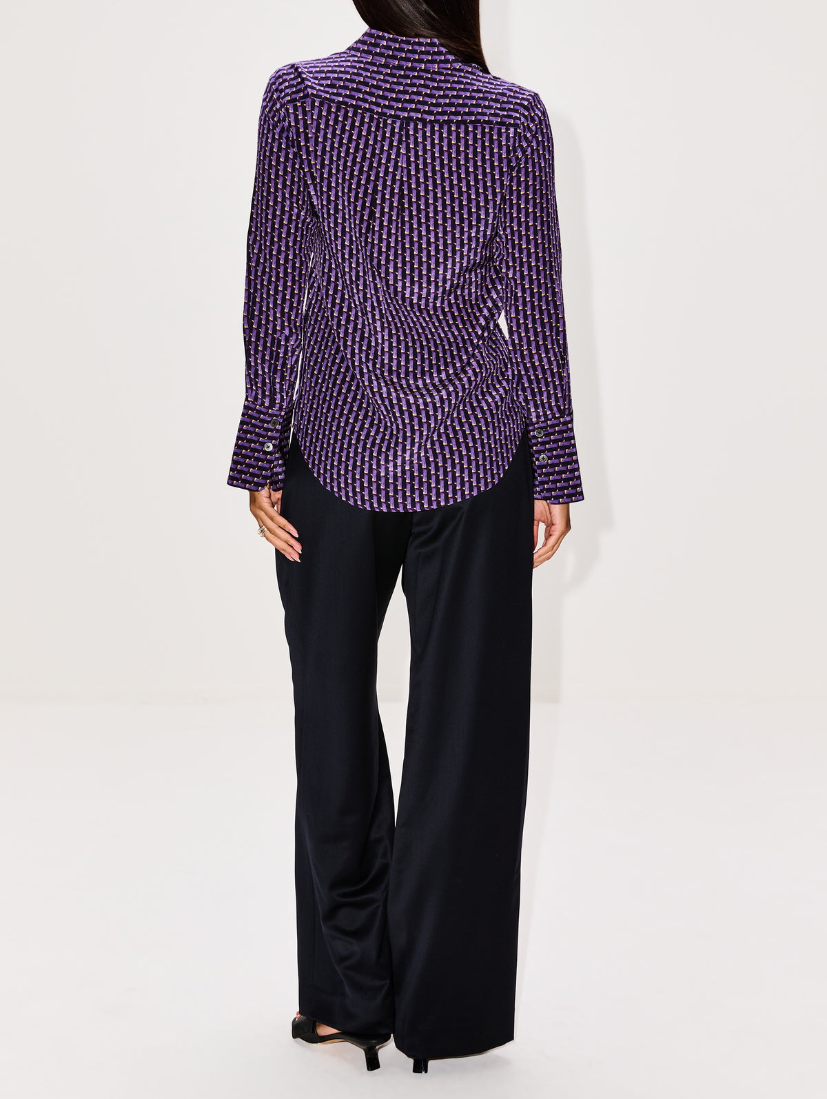 Printed Shirt,ODEEH,DARK LILAC,Image 3