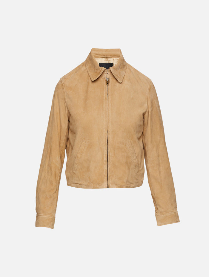Beauvais Suede Jacket,NILI LOTAN,LIGHT SAND,Image 1