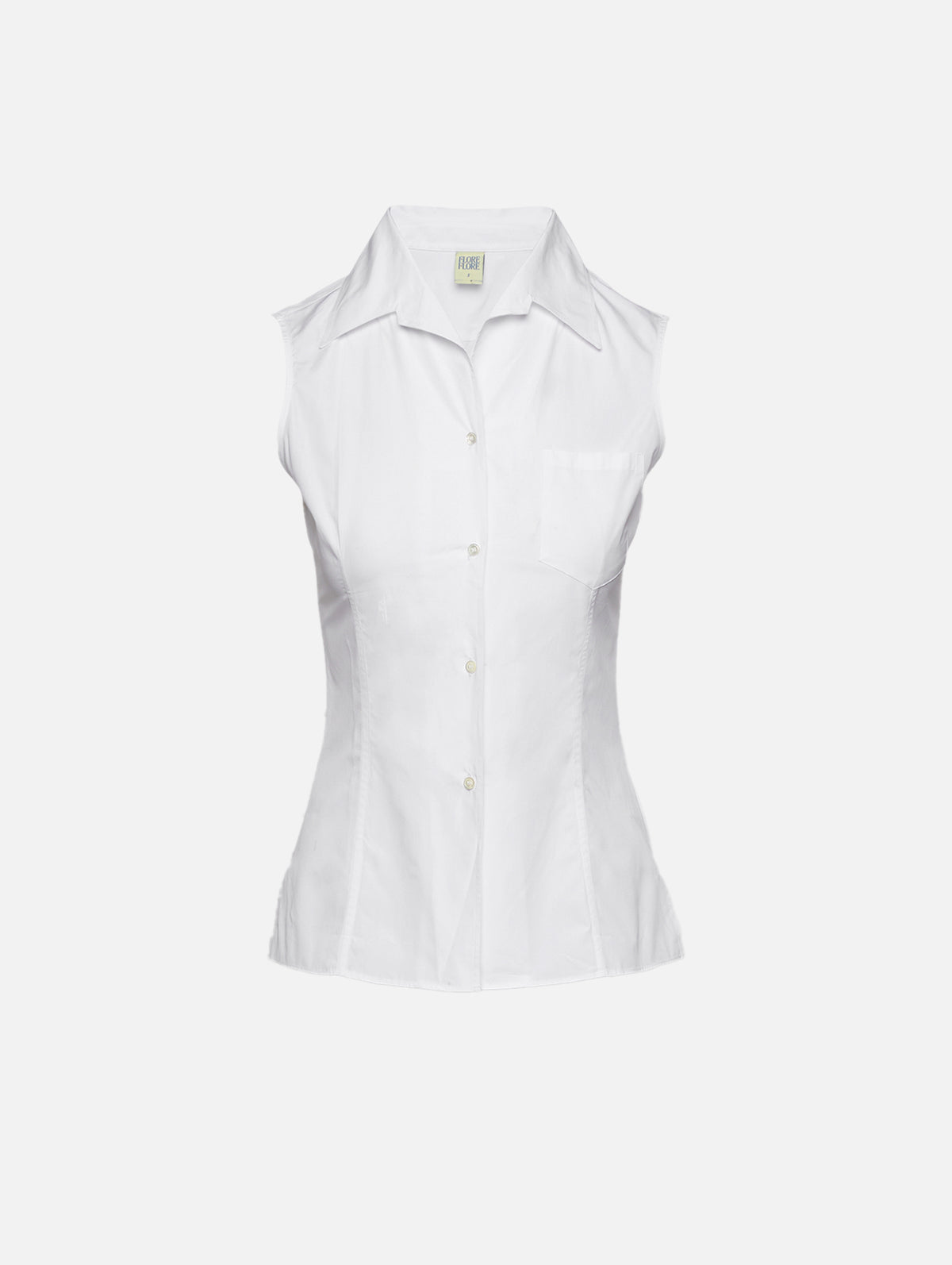 Rosie Sleeveless Shirt,FLORE FLORE,WHITE,Image 1
