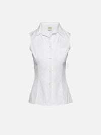 Rosie Sleeveless Shirt,FLORE FLORE,WHITE,Image 1