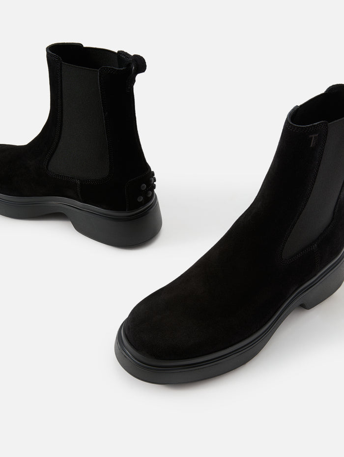 Chunky Elastic Bootie,TOD'S,BLACK,Image 1