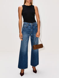 Sleeveless Crewneck Top,ÉTERNE,BLACK,Image 2