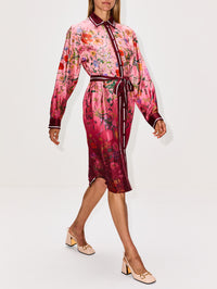 Flora Dress,GUCCI,PINK/ROSSO,Image 3