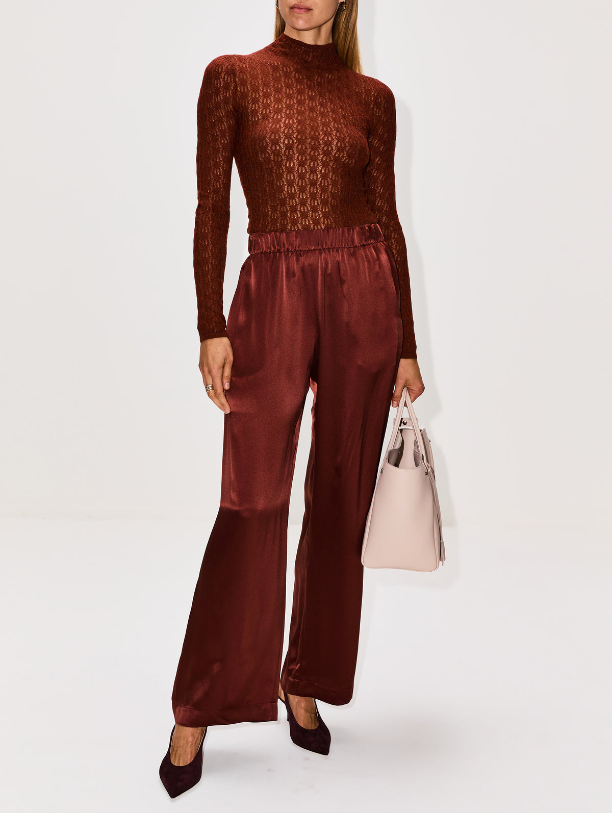 Brynn Pull On Wide Leg Pant,SABLYN,MAHOGANY,Image 2