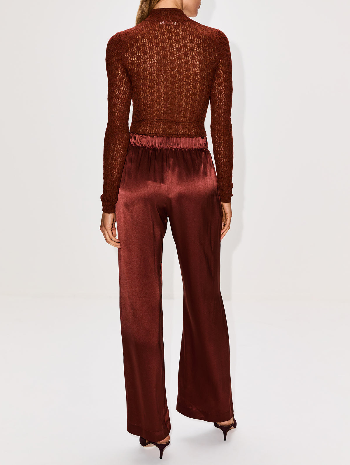 Rhea Mock Neck Top,SABLYN,MAHOGANY,Image 3