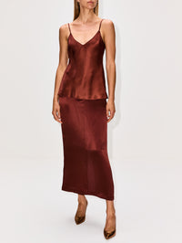 Posey Maxi Trouser Skirt,SABLYN,MAHOGANY,Image 2