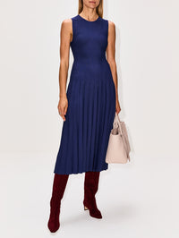 Elyse Dress,STAUD,NAVY,Image 2