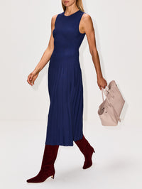Elyse Dress,STAUD,NAVY,Image 3