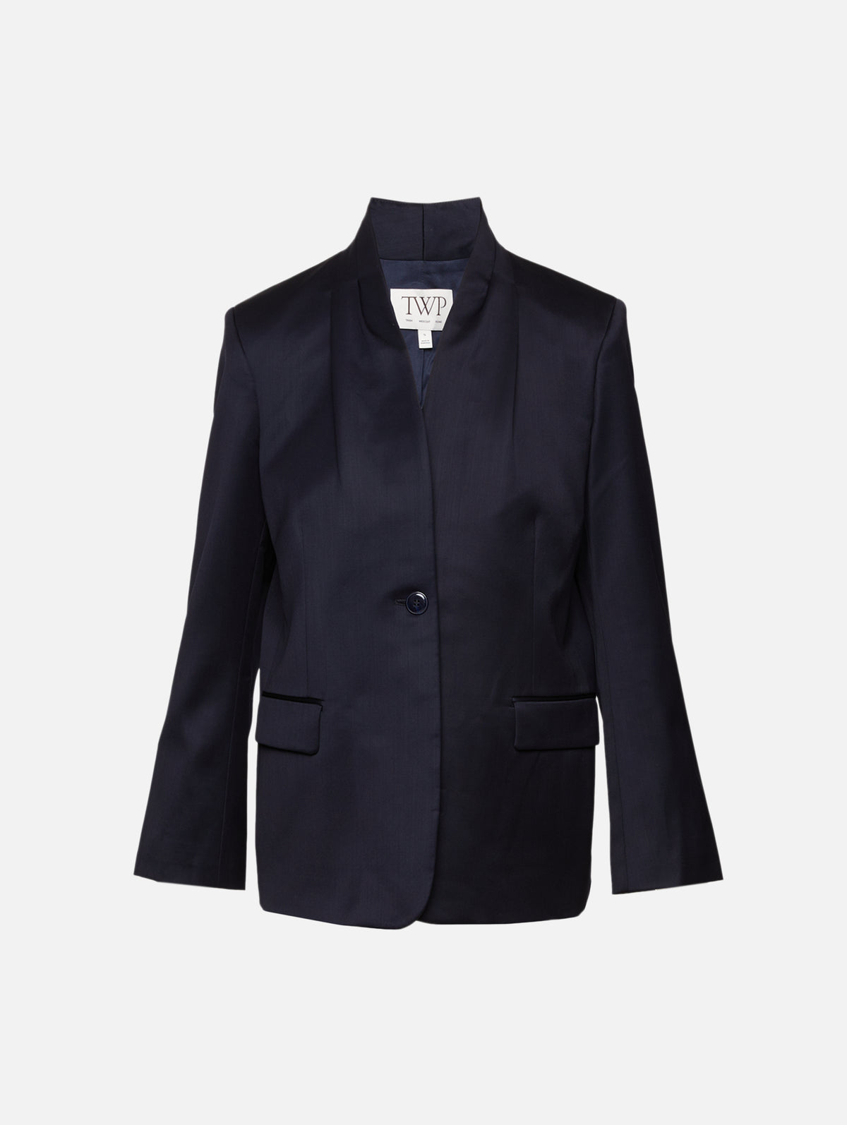 Collarless Dinner Jacket,TWP,MIDNIGHT,Image 1