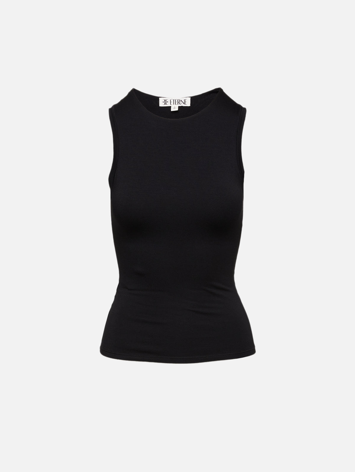 Sleeveless Crewneck Top,ÉTERNE,BLACK,Image 1