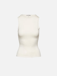 Sleeveless Crewneck Top,ÉTERNE,IVORY,Image 1