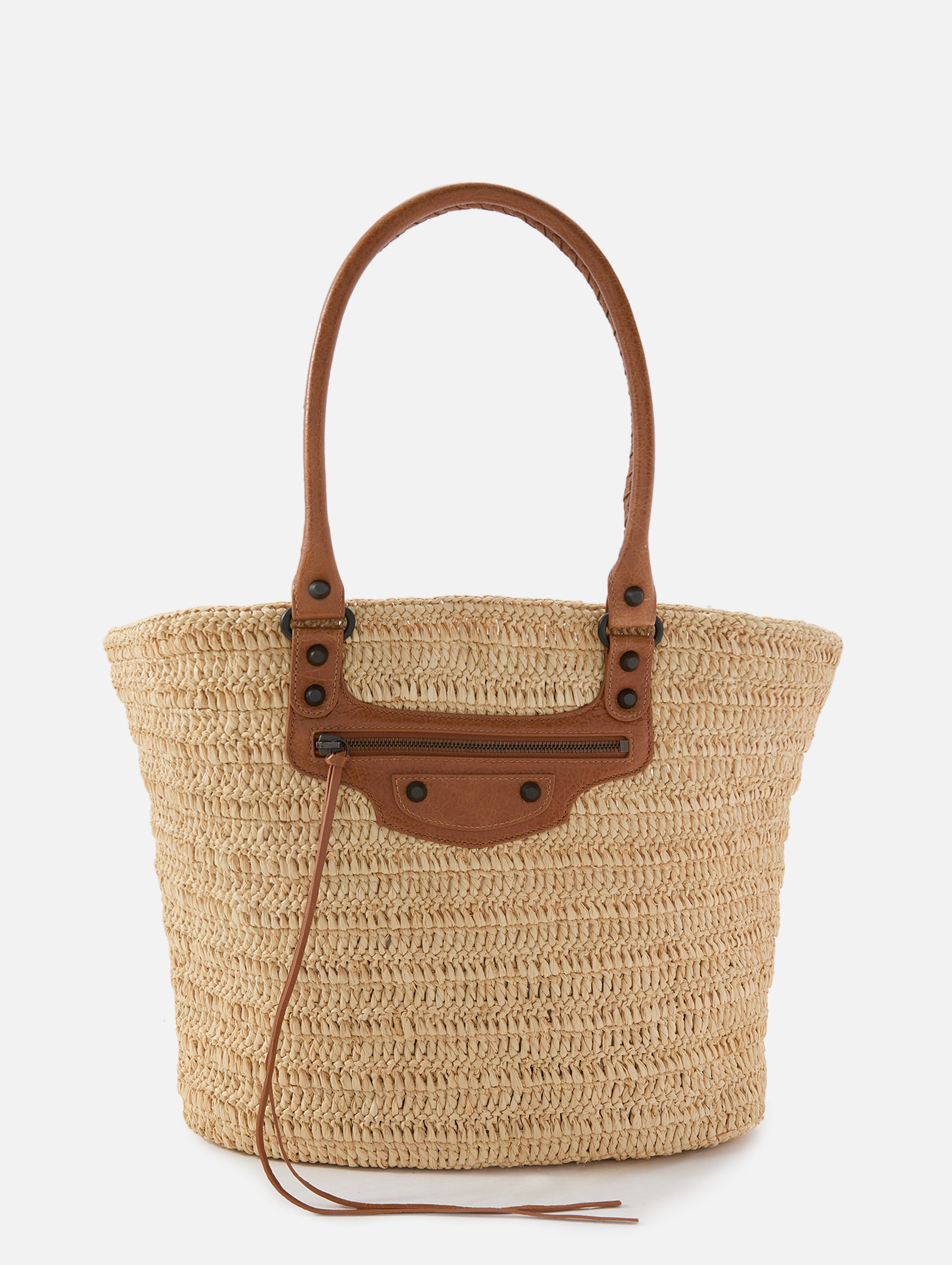 BALENCIAGA Le Cagole raffia bag cityシティ La City Raffia Tote | BALENCIAGA | elysewalker