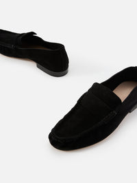 Soft Mocassin,THE ROW,BLACK,Image 2