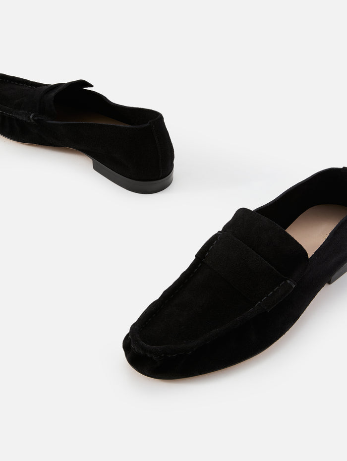 Soft Mocassin,THE ROW,BLACK,Image 1