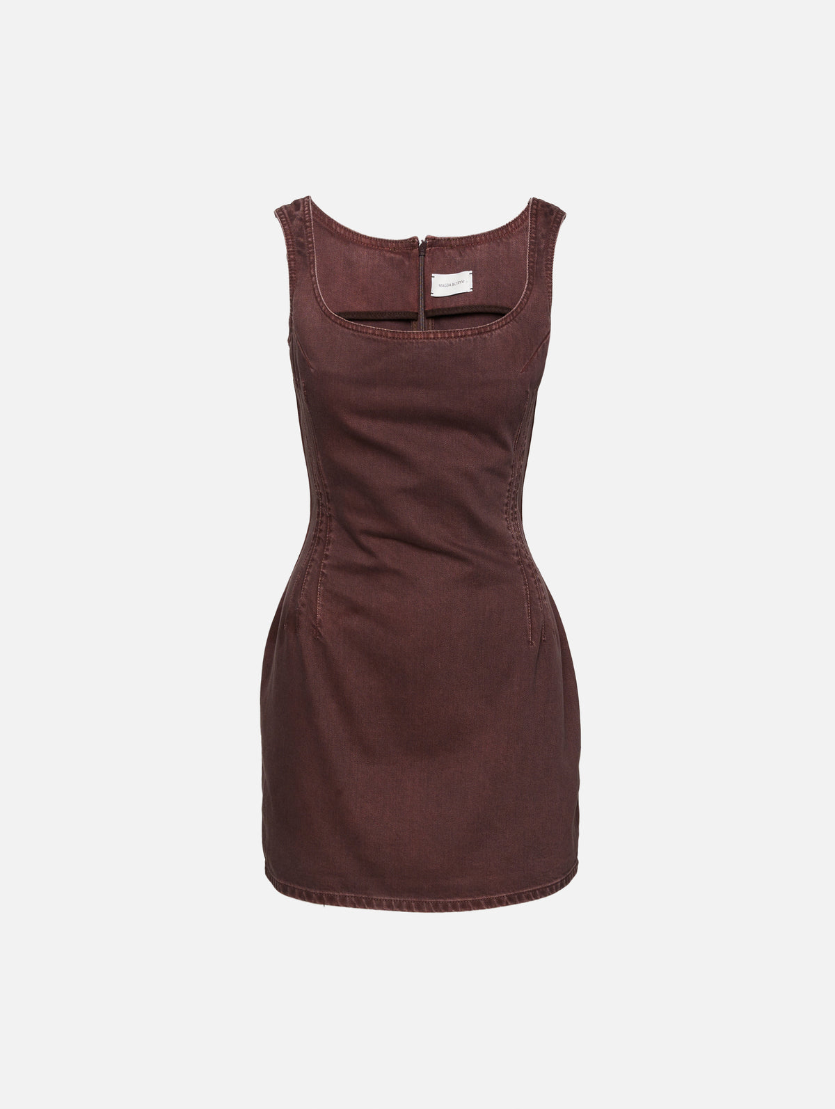 Denim Dress,MAGDA BUTRYM,BROWN,Image 1