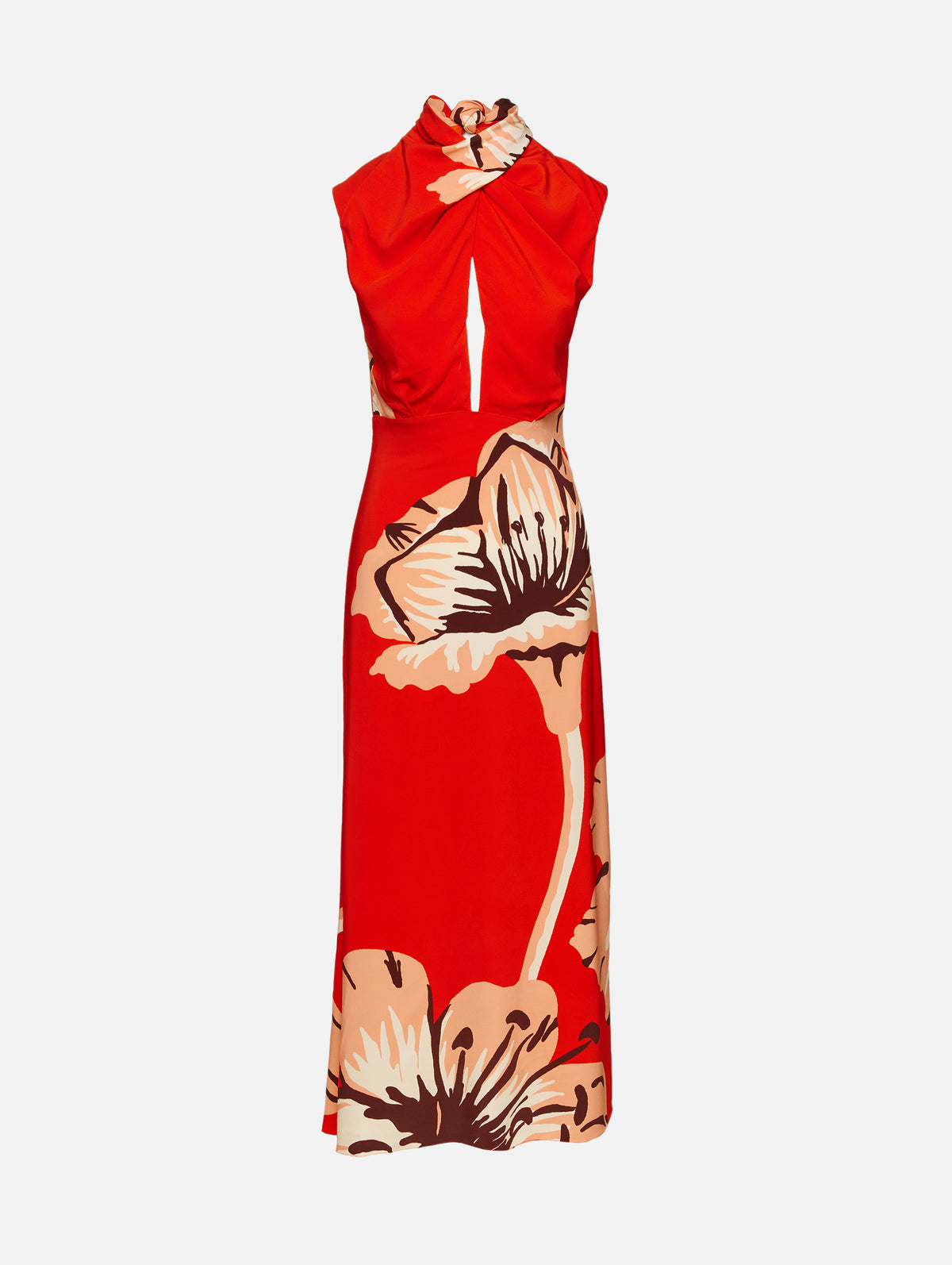 Johanna Ortiz Al Son de Las Astromelias Midi Dress - Red Multi - 0 Johanna Ortiz Al Son de Las Astromelias Midi Dress - Red Multi - 0