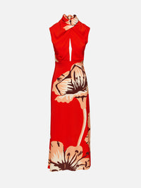 Al Son De Las Astomelias Dress,JOHANNA ORTIZ,RED/PINK/WINE,Image 1