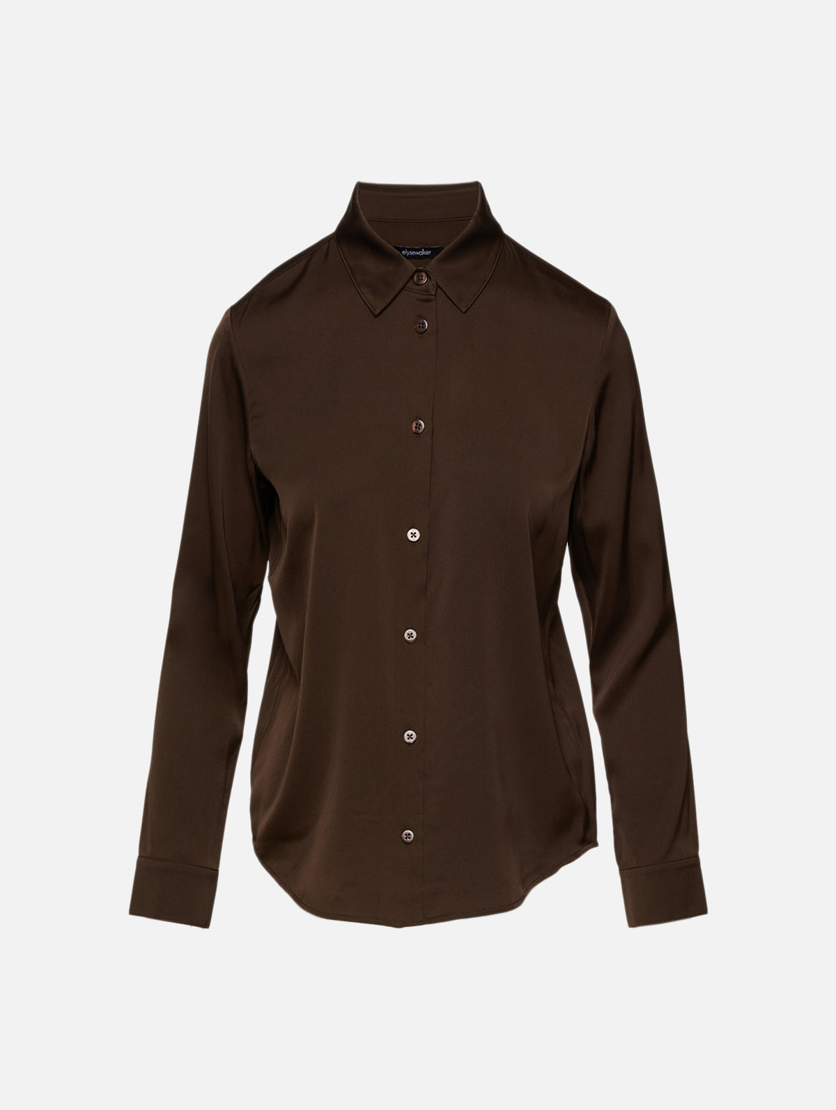 Summer Silk Blouse,ELYSEWALKER LABEL,CHOCOLATE,Image 1