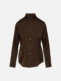 Summer Silk Blouse,ELYSEWALKER LABEL,CHOCOLATE,Image 1