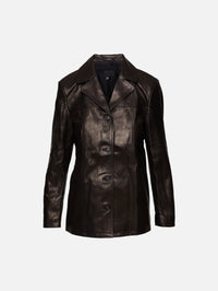 Brett Leather Jacket,NILI LOTAN,BLACK,Image 1