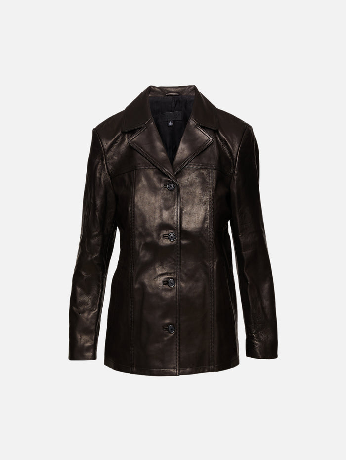 Brett Leather Jacket,NILI LOTAN,BLACK,Image 1