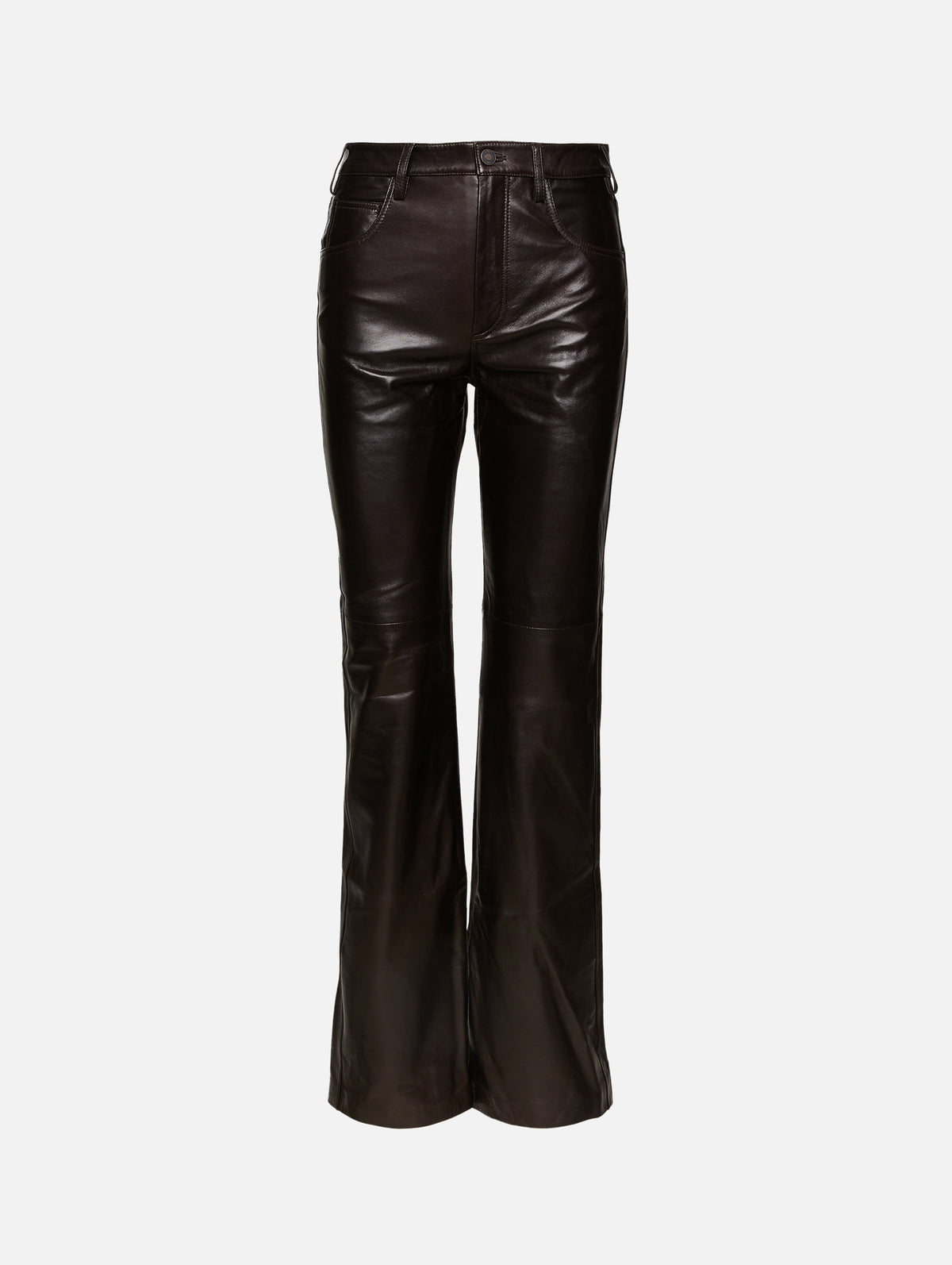 Joan Leather Pant,NILI LOTAN,ESPRESSO,Image 1