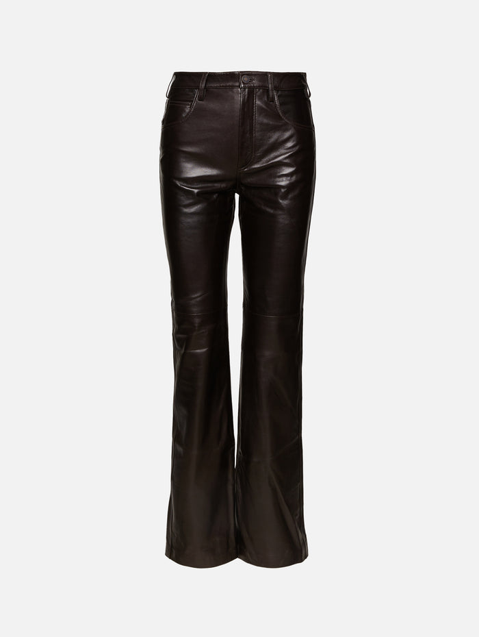 Joan Leather Pant,NILI LOTAN,ESPRESSO,Image 1
