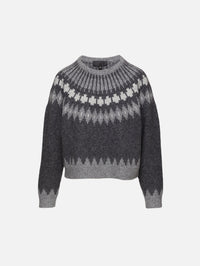 Alena Sweater,NILI LOTAN,DARK GREY MELANANGE,Image 1