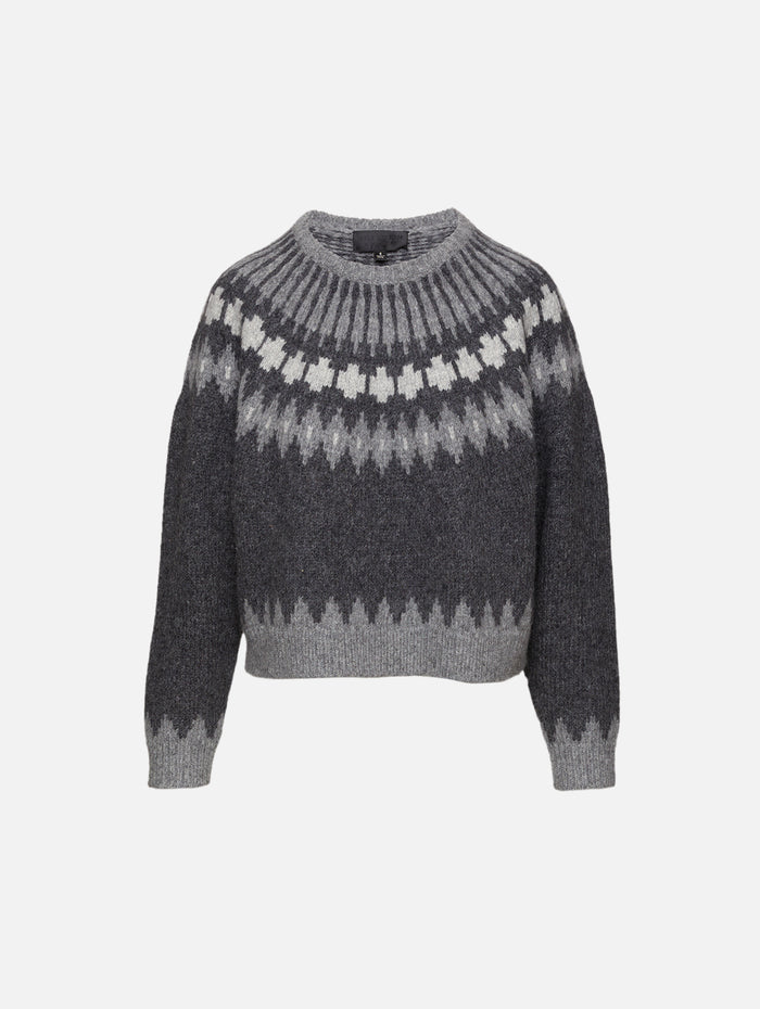 Alena Sweater,NILI LOTAN,DARK GREY MELANANGE,Image 1