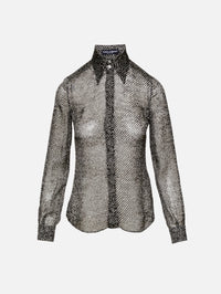 Sheer Collared Blouse,DOLCE & GABBANA,DIAGONALE,Image 1