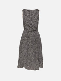 Sleeveless Chevron Dress,DOLCE & GABBANA,BLACK/IVORY,Image 1