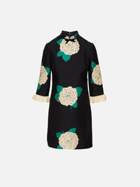 Crepe Couture Dress,VALENTINO GARAVANI,NERO/AVORIO,Image 1