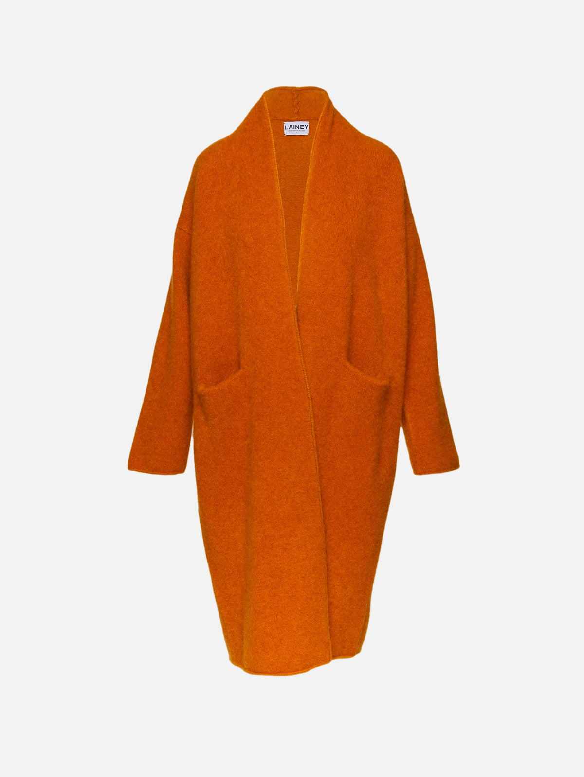 Slim Cocoon Coat,LAINEY KEOGH,RUST,Image 1