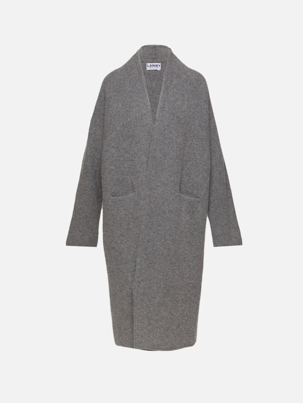 Slim Cocoon Coat,LAINEY KEOGH,GREY,Image 1