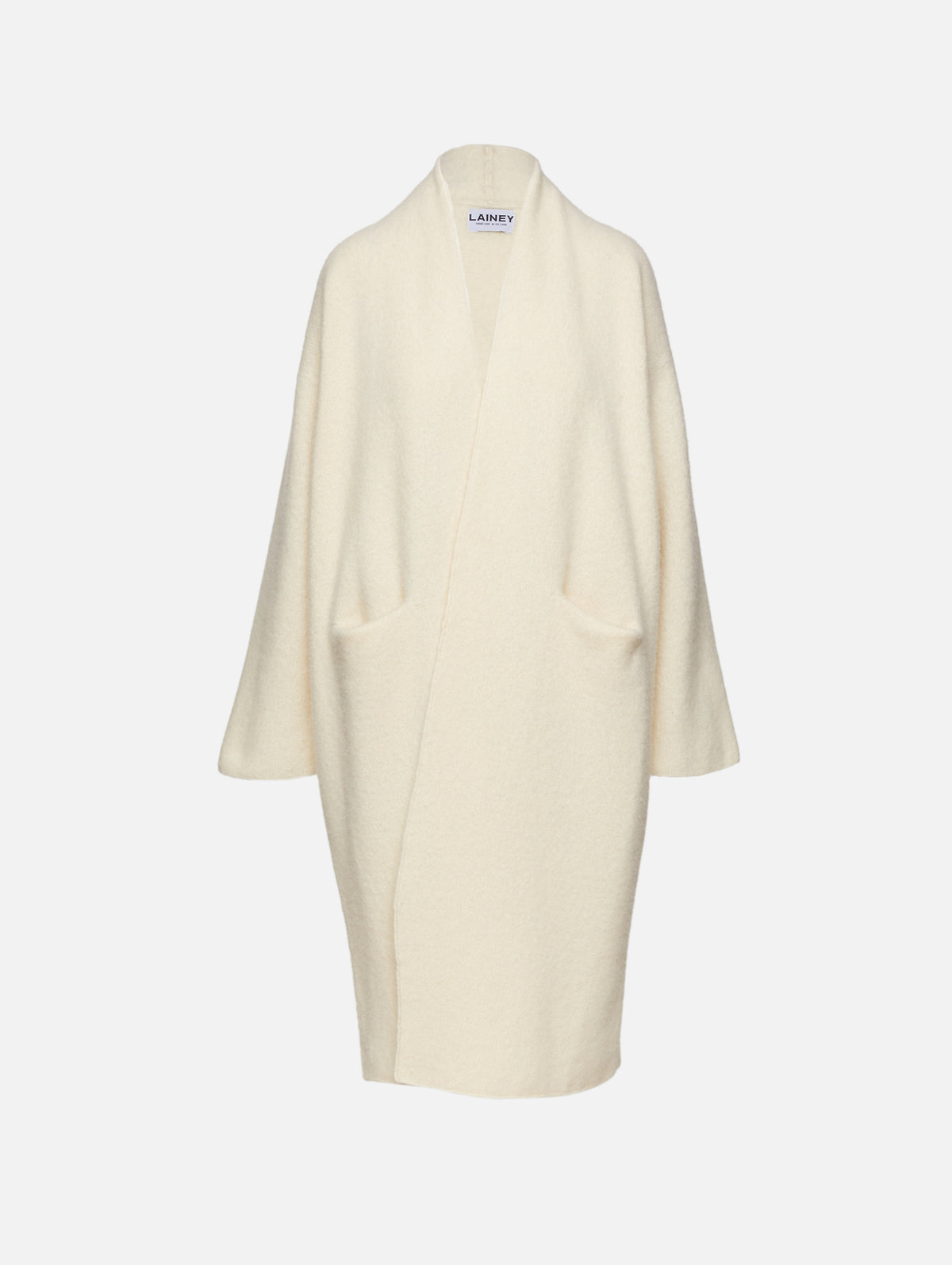 Slim Cocoon Coat,LAINEY KEOGH,IVORY,Image 1