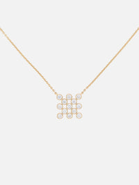 Checkerboard Pendant,ONDYN,YELLOW GOLD,Image 1
