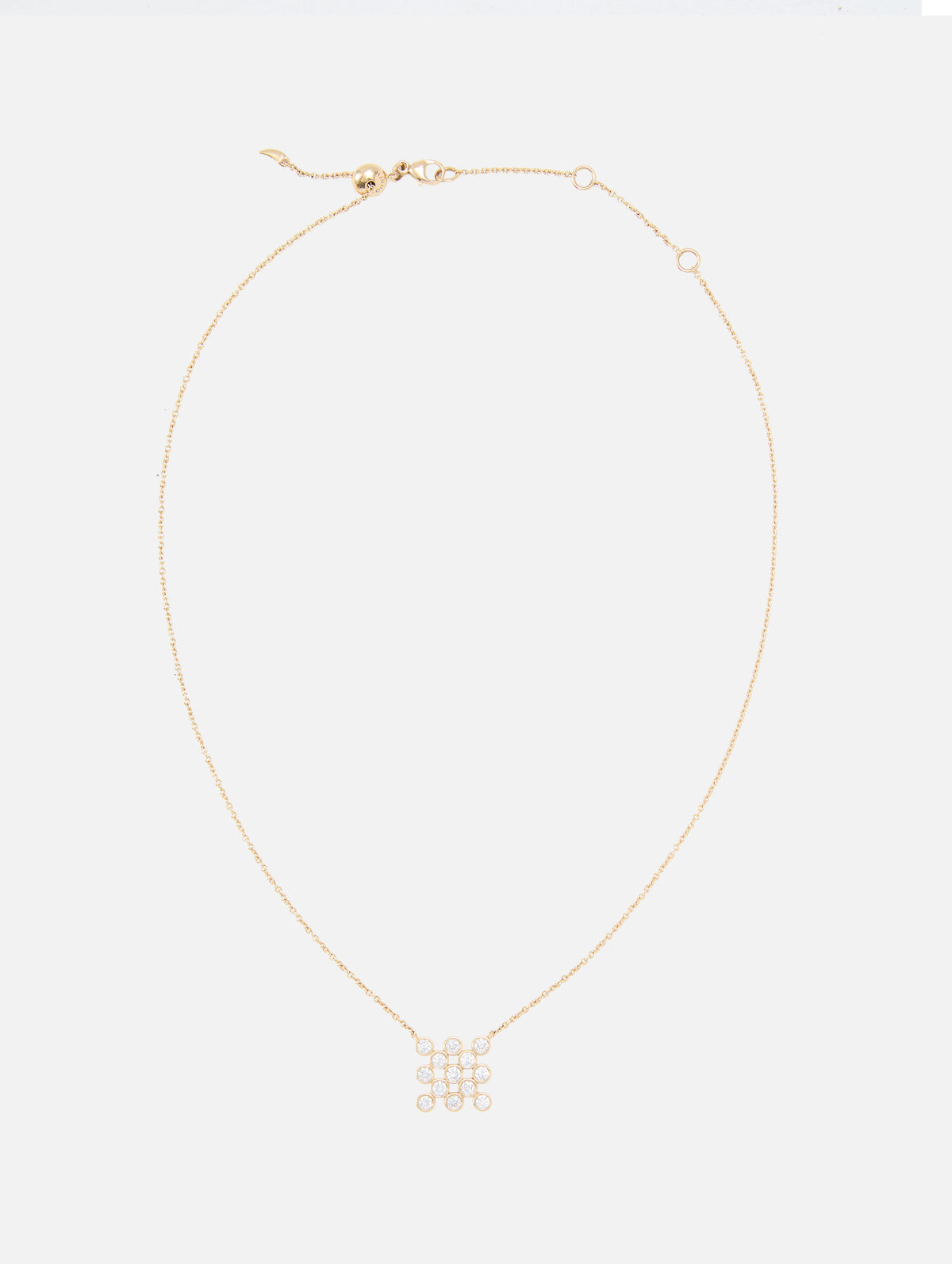 Checkerboard Pendant,ONDYN,YELLOW GOLD,Image 2